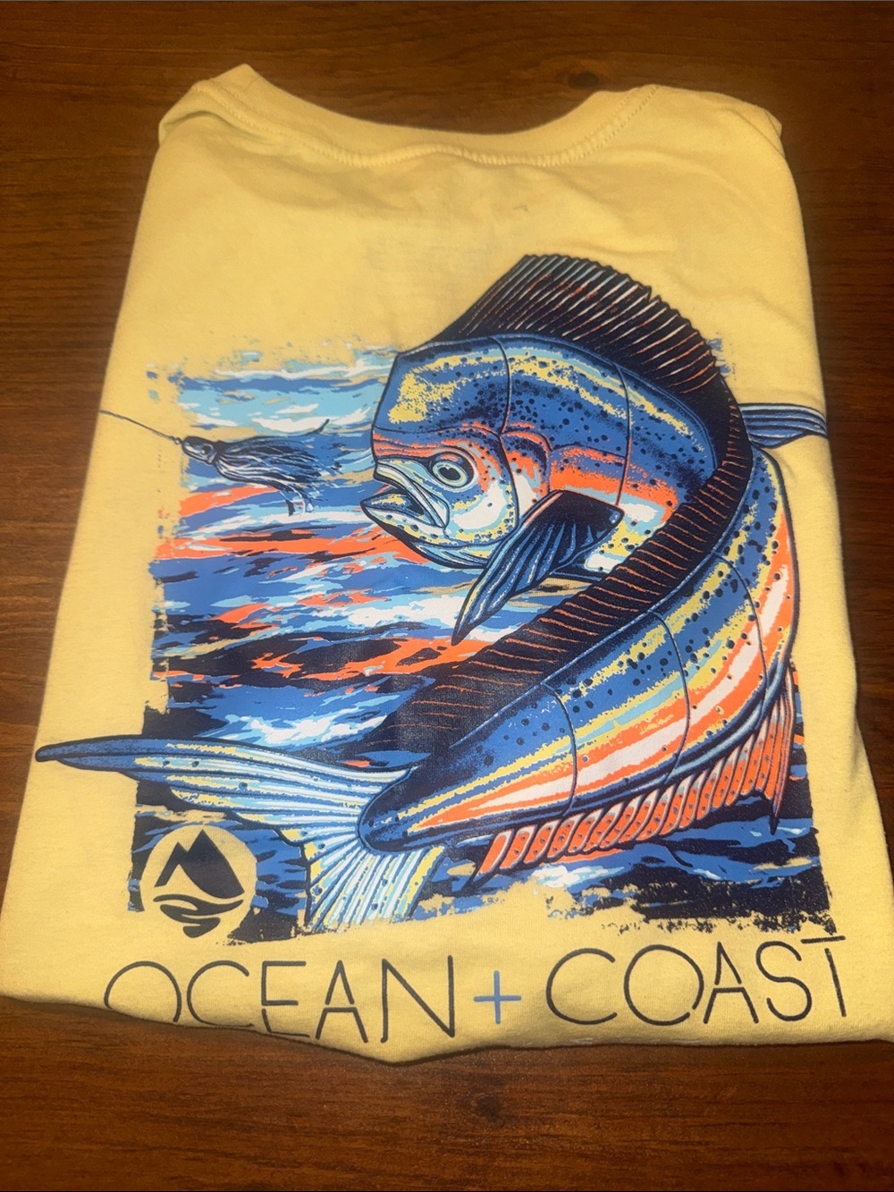Ocean + Coast Men’s Pale Yellow Short-Sleeve Graphic Tee